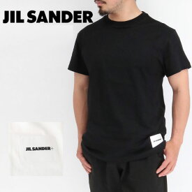 JIL SANDER+ ジルサンダープラス J47GC0001 J45048 ロゴT メンズ半袖Tシャツ 1枚単品 オーガニックコットン クルーネック オーバーサイズ ロゴラベル レディース カットソー