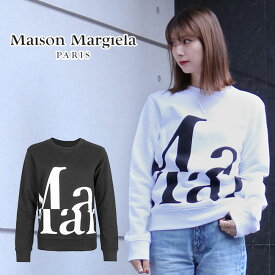 Maison Margiera メゾンマルジェラ S51GU0101 S25403 ロゴスウェット カットソー 長袖 BLACK WHITE ブラック　ホワイト
