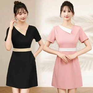 新品 2色 ユニフォーム エステ サロン通勤 レディース 女性 制服おしゃれ半袖 ワンピース技師服 事務服 通勤服 エステ ネイル 美容