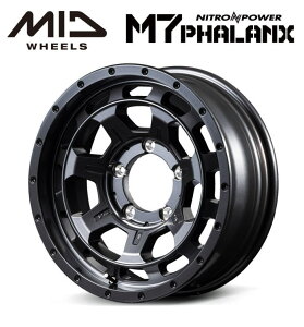 �y���������E������z�y�z�C�[��4�{�zMID NITROPOWER M7 PHALANX M7 �t�@�����N�X 16�C���` 6J �C���Z�b�g-5 5�� P.C.D. 139.7 �o�����u���b�N �W���j�[�V�G�� JB43W JB74W �W���j�[�m�}�h JC74W