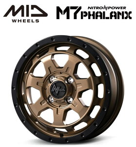 �y���������E������z�y�z�C�[��1�{�P�i�zMID NITROPOWER M7 PHALANX M7 �t�@�����N�X 15�C���` 4.5J �C���Z�b�g45 4�� P.C.D. 100 �}�b�g�u�����Y/�����u���b�N �f���J�~�j �^���g N-BOX �n�X���[