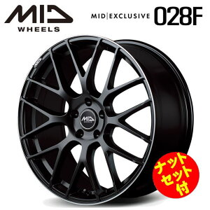 【送料無料・代引き可】【ホイール4本セット】マルカサービス MID RMP 028F 18インチ 7J インセット50 5穴 PCD 100 セミグロスガンメタ/リムエッジDC/ロゴマシニング メッシュ