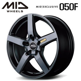 【送料無料・代引き可】【ホイール4本セット】マルカサービス MID RMP 050F 18インチ 7J インセット48 5穴 PCD 114.3 ガンメタDC/マットスモーククリア