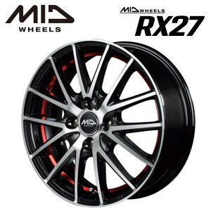 �y���i�� ����[��6�����{���z�y���������E������z�y�z�C�[���P�i1�{�zMID WHEELS RX27 14�C���` 4.5J �C���Z�b�g45 4�� P.C.D. 100 �u���b�N���^���b�N�|���b�V��+�A���_�[�J�b�g���b�h�N���A�[