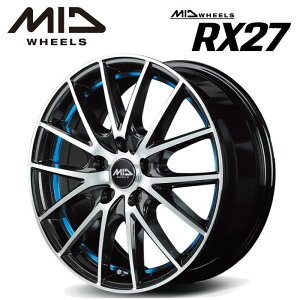 �y���������E������z�y�z�C�[���P�i1�{�zMID WHEELS RX27 17�C���` 7J �C���Z�b�g48 5HOLE P.C.D. 114.3 �u���b�N���^���b�N�|���b�V��+�A���_�[�J�b�g���b�h�N���A�[