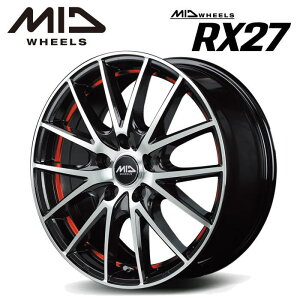 �y���������E������z�y�z�C�[��4�{�zMID WHEELS RX27 17�C���` 7J �C���Z�b�g38 5HOLE P.C.D. 114.3 �u���b�N���^���b�N�|���b�V��+�A���_�[�J�b�g���b�h�N���A�[