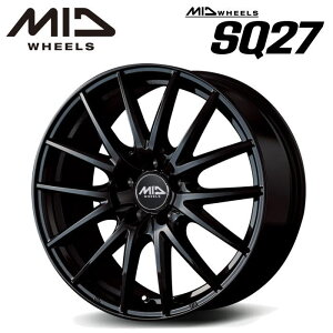 �y���������E������z�y�z�C�[���P�i1�{�zMID WHEELS SQ27 17�C���` 7J �C���Z�b�g55 5HOLE P.C.D. 114.3 ���^���b�N�u���b�N�iMBK�j