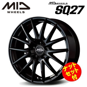 �y���������E������z�y�i�b�g�Z�b�g�t�z�y�z�C�[��4�{�zMID WHEELS SQ27 17�C���` 7J �C���Z�b�g50 5HOLE P.C.D. 100 ���^���b�N�u���b�N�iMBK�j