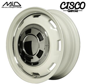 【送料無料・代引き可】【ホイール4本セット】マルカサービス GARCIA CISCO 14インチ 4.5J インセット45 4穴 PCD 100 オールドイングリッシュホワイト