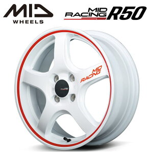 yEzyzC[Pi1{z}JT[rX MID MID RACING R50 15C` 5J CZbg45 4 P.C.D.100 zCg/bhC