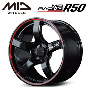 yEzyzC[Pi1{z}JT[rX MID MIDRACING R50 18C` 7.5J CZbg50 5 P.C.D.100 ubN/bhC