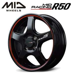 yEzyzC[4{Zbgz}JT[rX MID MID RACING R50 16C` 6J CZbg43 4 P.C.D.100 ubN/bhC