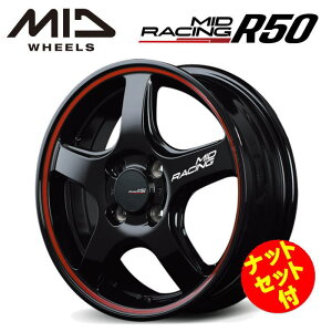 yEzyibgZbgtzyzC[4{Zbgz}JT[rX MID MID RACING R50 16C` 6J CZbg43 4 P.C.D.100 ubN/bhC