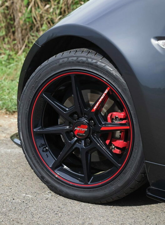 RMP RACING R25 18インチ 18x7.5J 5 114.3 INSET:50 ブラック リムレッドライン 1本 アールエムピー ...