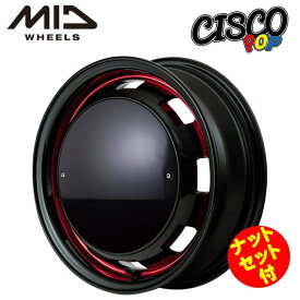 【送料無料・代引き可】【ナットセット付】【ホイール4本セット】マルカサービス MID GARCIA CISCO POP シスコ ポップ 15インチ 4.5J インセット45 4穴 PCD 100