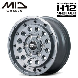 �y���������E������z�y�z�C�[��4�{�zMID NITRO POWER H12SHOTGUN TACTICAL EDITION 16�C���` 6.5J �C���Z�b�g38 6�� P.C.D. 139.7 �Z�~�O���X�R���N���[�g 200�n�n�C�G�[�X ���W�A�X�G�[�X �{���S�u���[�j�B
