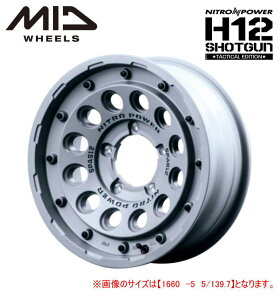 �y���������E������z�y�z�C�[���P�i1�{�zMID NITRO POWER H12SHOTGUN TACTICAL EDITION 16�C���` 5.5J �C���Z�b�g20 5�� P.C.D. 139.7 �Z�~�O���X�R���N���[�g JB23W JB64W