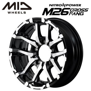 �y���������E������z�y�z�C�[��1�{�P�i�zMID NITROPOWER M26 CROSSFANG M26 �N���X�t�@���O 16�C���` 6J �C���Z�b�g-5 5�� P.C.D. 139.7 �u���b�N���^���b�N/�~���[�J�b�g �W���j�[�V�G�� JB43W JB74W �W��