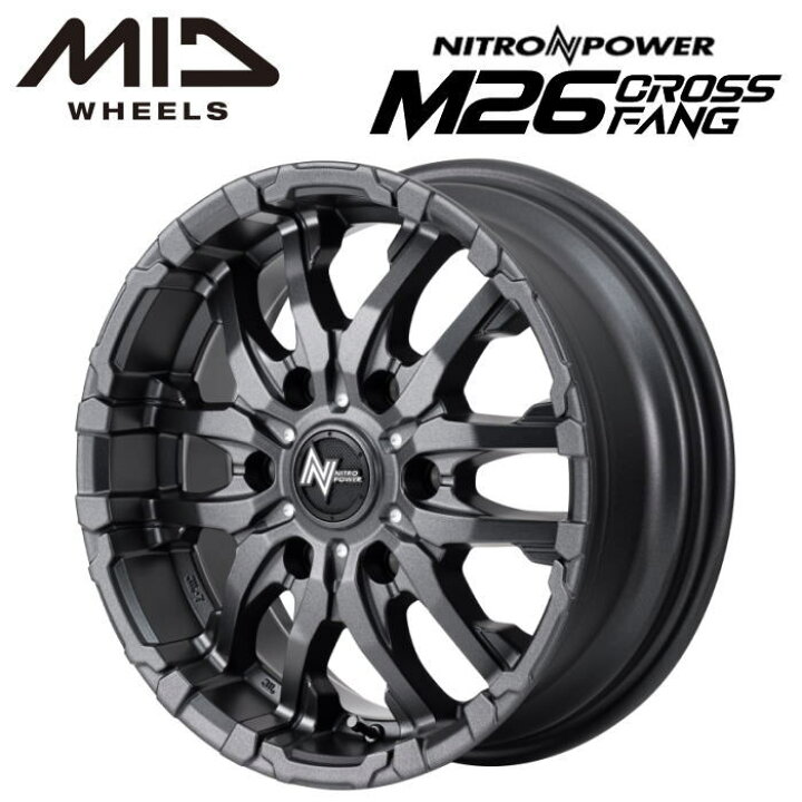 楽天市場】【送料無料・代引き可】【ホイール単品1本】MID NITRO POWER 