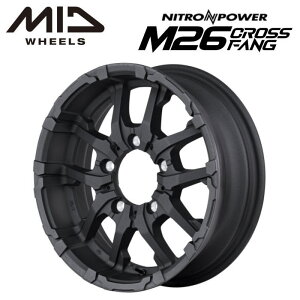 �y���������E������z�y�z�C�[��1�{�P�i�zMID NITROPOWERM26 CROSSFANG M26 �N���X�t�@���O 16�C���` 5.5J �C���Z�b�g20 5�� P.C.D. 139.7 �u���X�g�u���b�N �W���j�[ JB23W JB64W