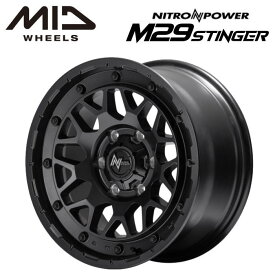 【送料無料・代引き可】【ホイール4本セット】MID NITRO POWER M29STINGER M29スティンガー 17インチ 6.5J インセット38 6穴 PCD 139.7 バレルブラック