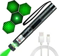 長距離 高輝度 ミニ懐中電灯 ポータブル USB充電付 ズーム調節 強力 指示棒 小型 カラス撃退 SOS