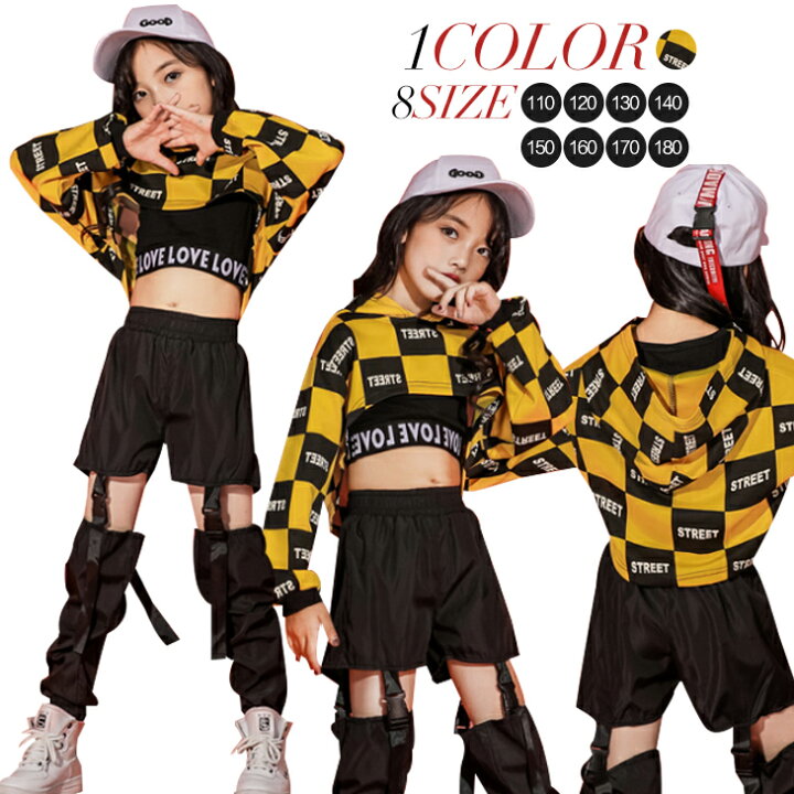 楽天市場】キッズダンス ダンス衣装 へそ出し Tシャツ＆タンクトップ 2 