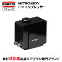 エアブラシ PROFIX NITRO-BOY ニトロボーイ ミニコンプレッサー エアーコンプレッサー 小型 ハンドピース セット 2本運用可 ダイヤルスイッチ式 スタンド ホース RAYWOOD レイウッド