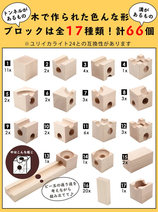 楽天市場】Eureka Deluxe 66 ユリイカ デラックス66 積み木 木製 