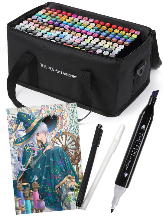 楽天市場 マーカー マーカーペン 168色 セット ペンスタンド付き ホワイトペン 付き アルコールマーカーペン 建築 ファッション イラストレーター さんに 塗り絵 プレゼント Raywood公式楽天市場店