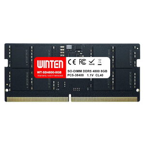 WINTEN �m�[�gPC�p ������ DDR5-4800 8GB 262Pin CL40 1.1V SODIMM SDRAM �����������[ ���݁y5�N �����zWT-SD4800-8GB