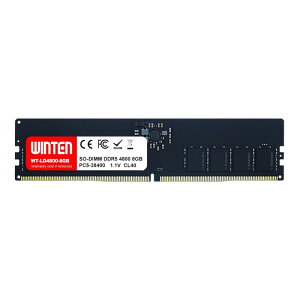 WINTEN �f�X�N�g�b�vPC�p ������ DDR5-4800 8GB 288Pin CL40 1.1V DIMM SDRAM �����������[ ���݁y5�N �����zWT-LD4800-8GB
