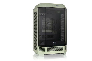 Thermaltake The Tower 300 Matcha Green 3�ʋ����K���X�p�l���̗p ���p���X�^�C�� �}�C�N���^���[ Micro-ATX PC�P�[�X CA-1Y4-00SEWN-00 CS8885