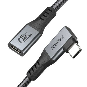 XAOSUN USB4 �����P�[�u�� Thunderbolt 4 �����Ή� 0.5M L���^ USB Type-c �����P�[�u�� 40Gbps�����]�� 240W�}���[�d 8K@60Hz�f���o��iphone15 pro max�Aipad Pro�AMacbo