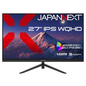 JAPANNEXT 27�C���` IPS�p�l������ WQHD(2560x1440)�𑜓x �t�����j�^�[ JN-i27Q2 HDMI DP sRGB:100% DCI-P3:95% �y2�N�z