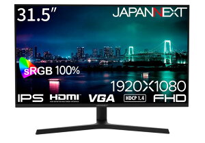 JAPANNEXT 31.5�C���` IPS�p�l������ �t��HD(1920x1080)�𑜓x �t�����j�^�[ JN-IPS315F-HSP sRGB:100% HDMI VGA �������� �s�{�b�g�@�\���� �y2�N�z