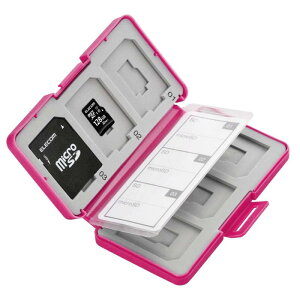�G���R�� �������J�[�h�P�[�X SD �P�[�X �v���X�`�b�N SD6�� + microSD6�����[ �s���N CMC-SDCPP12PN