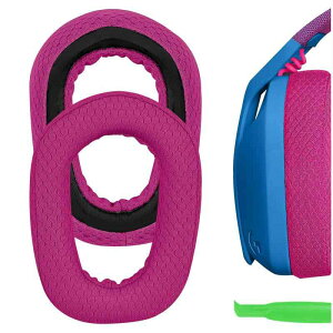 Geekria �C���[�p�b�h Comfort �݊��� �p�b�h ���W�N�[�� Logicool G435, G335 �w�b�h�z���ɑΉ� �p�b�h �C���[/�C���[�J�b�v ���b�V���t�@�u���b�N(��)