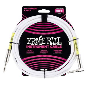 �y���K�i�z ERNIE BALL 6049 �y��p�V�[���h �P�[�u�� 10�t�B�[�g INSTRUMENT CABLE 3.04m �z���C�g