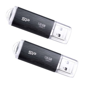 Silicon Power 2�p�b�N 128GB USB 3.0/3.1 Gen1 USB�t���b�V���h���C�u Blaze B02
