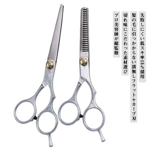すきばさみ 送料無料 ステンレス製 送料無料 スキばさみ 美容ハサミ 2本セット ヘアカット ハサミ 髪切りバサミ セルフカット ヘアカットシザー セニング 髪の毛 ハサミ ベビー 子供