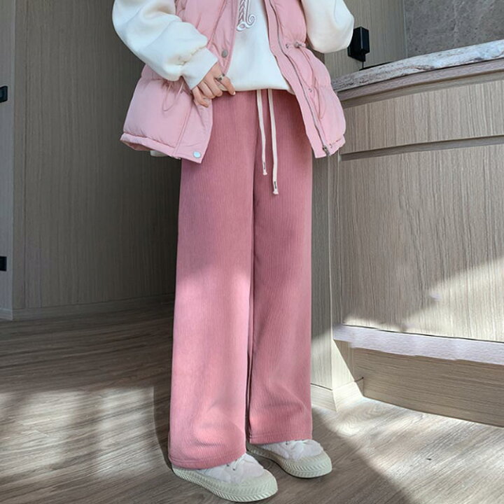 楽天市場】コーデュロイ 裏起毛 カジュアル ズボン 暖かい ロング 