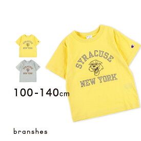 【Champion チャンピオン】カジュアル半袖Tシャツ 半袖 カットソー クルーネックトップス プリント ロゴ 男の子 ボーイズ 女の子 ガールズ ユニセックス 子供服 子ども服 キッズ 子供 子ども こども 2023SS