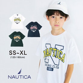 【SALE／30％OFF】【NAUTICA/ノーティカ】Nカレッジロゴ半袖Tシャツ 半袖 カットソー クルーネックトップス プリント ロゴ ロゴ 男の子 ボーイズ 女の子 ガールズ ユニセックス 子供服 子ども服 キッズ 子供 子ども こども