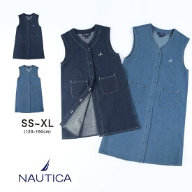 【SALE／35％OFF】【NAUTICA/ノーティカ】2WAYデニムジャンパースカート カットソー トップス 無地 シンプル 女の子 ガールズ 子供服 子ども服 キッズ 子供 子ども こども