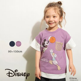 【Disney/ディズニー】スポーツグラフィック重ね着風半袖Tシャツ 男の子 ボーイズ SS 春物 夏物 春夏物 子供服 子ども服 ベビー キッズ ジュニア 子供 子ども こども
