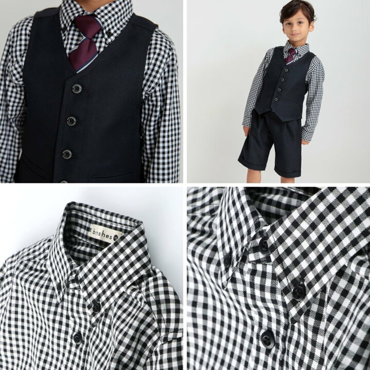 楽天市場】【フォーマル】ギンガムチェックシャツ 単品 男の子 