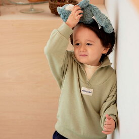 【aBity select./アビティセレクト】フロントネーム 薄手ハーフジップトレーナー 男の子 ボーイズ 女の子 ガールズ ユニセックス AW 秋物 冬物 秋冬物 子供服 子ども服 ベビー キッズ 子供 子ども こども