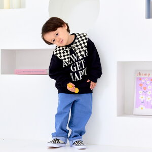 【aBity select./アビティセレクト】襟つき 両面プリント ビッグシルエットトレーナー 男の子 ボーイズ 女の子 ガールズ ユニセックス AW 秋物 冬物 秋冬物 子供服 子ども服 ベビー キッズ 子供