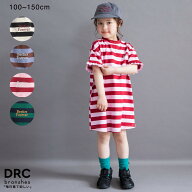 【WEB限定/DRC】ボーダー半袖ワンピース 女の子 ガールズ SS 春物 夏物 春夏物 子供服 子ども服 キッズ …